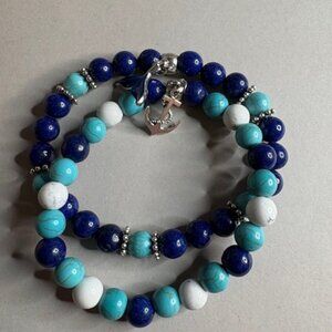 nautical-themed double bracelet set